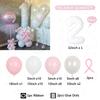 54pcs Pink Bow Balloon Column 32inch White Foil Balloon Princess Birthday Party Decoration Supplies