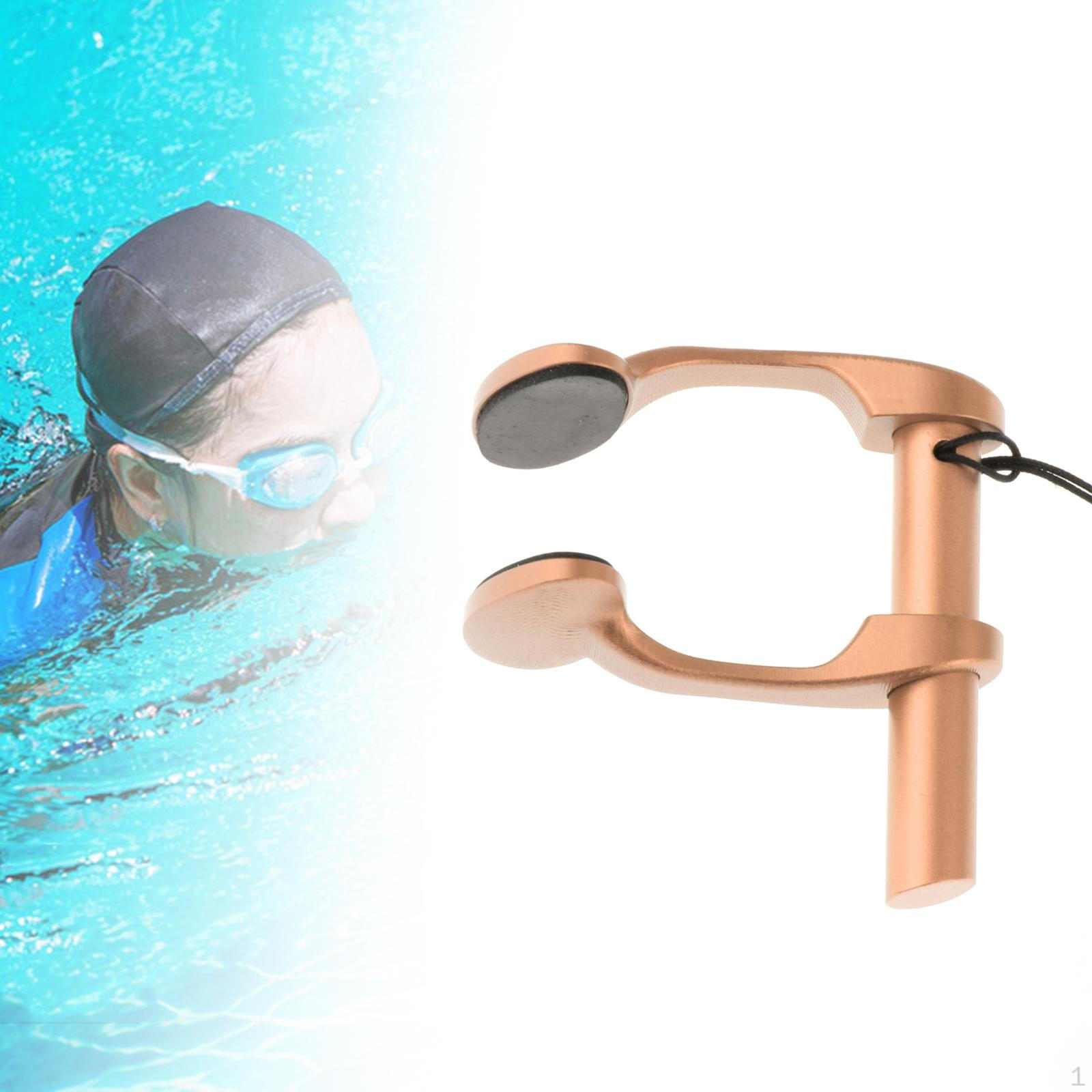 

Затискачі для носа для плавання, протектор із алюмінієвого сплаву, м’які накладки для затискачів для плавання зі шнурком і місцем для зберігання