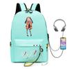 Kakegurui Anime Backpack Multipurpose USB Headphone Port Large Capacity School Bag Yumeko Jabami Cosplay Daypack