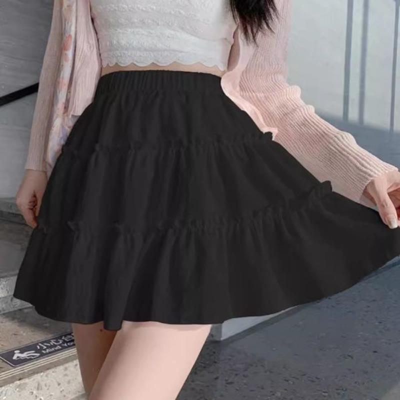 Ballet Style White Cake Short Skirt Women's Spring and Autumn Summer New Skirt Slim Small A-word Skirt