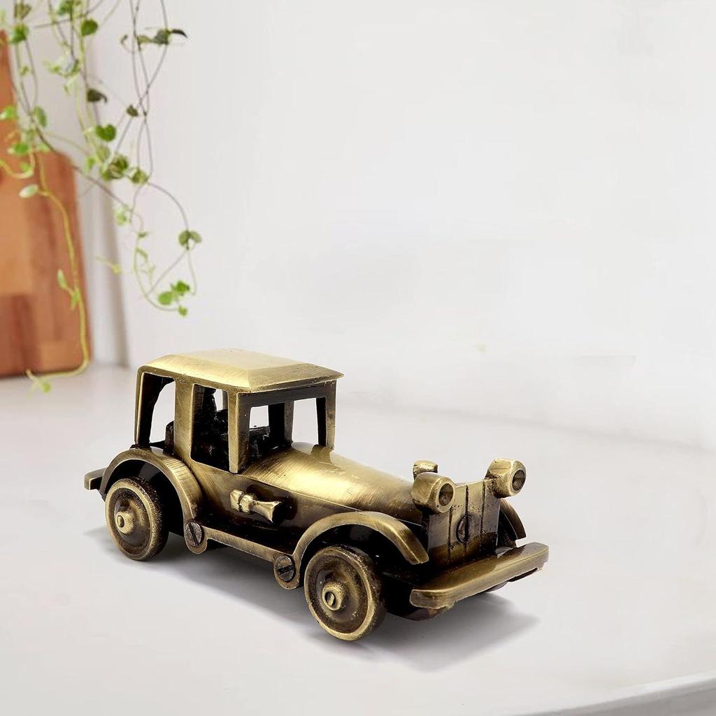 Brass Vintage Motor Car Showpiece Figurine Statue for Home, Brass Antique Showpieces for Home, Standard, Pack of 1