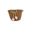 with Same Style Crossbody Bag Tulip Straw Sun Hat Korean Style Lace Brim Beach Cap  Baby
