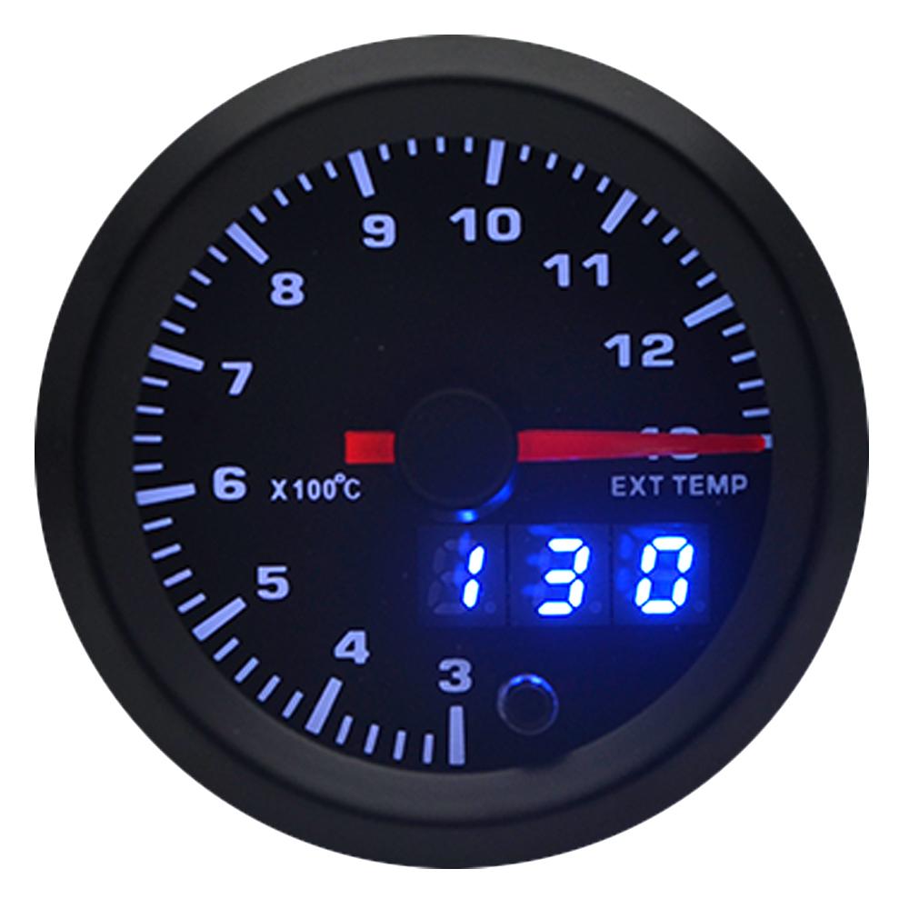 2" 52mm 7 Colors LED Car Exhaust Gas Temperature Gauge 300-1300 Celsius EGT Meter Analog/Digital Dual Display Gauge