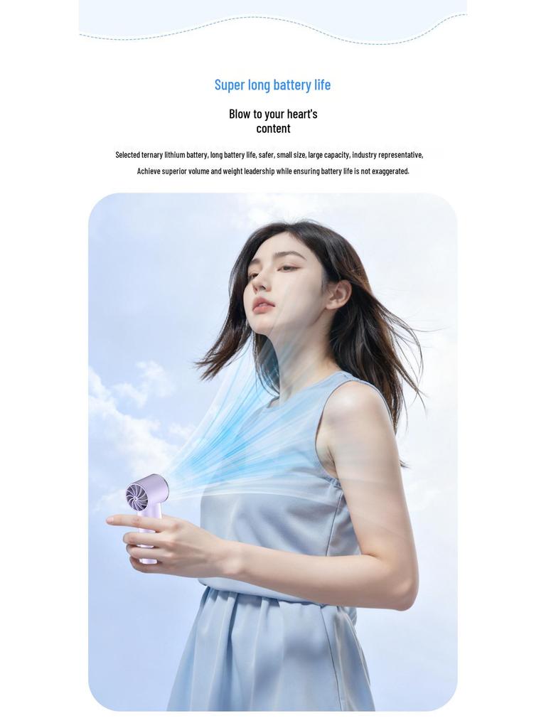 Macaron Color T72 Handheld Ice Pack Fan: Long-Lasting Battery, Powerful Turbine, High-Speed Cooling