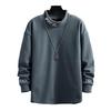 Sudadera Primavera Juventud Casual Tendencia Holgada Camiseta Base Suéter Cuello Alto Hombre Talla Grande
