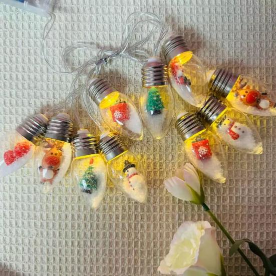 Christmas Snow String Lights LED Colored Snow Bulbs Decorations for Home