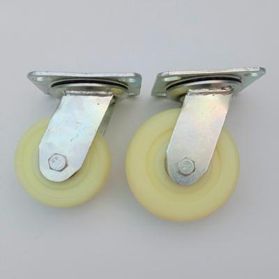 Shengxiang Industrial Swivel Castor - Thickened White Nylon Plastic Wheel, 4-5 Inch