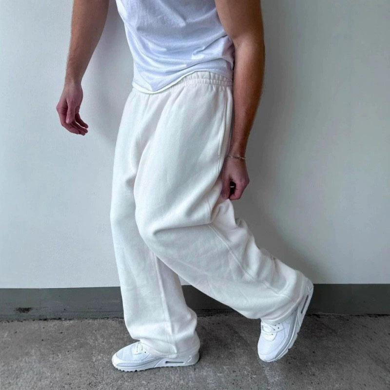 Woman Jogging Straight Sweatpants Street Style Wide Leg Pants Casual Solid Colors Versatile Loose Men's Pants