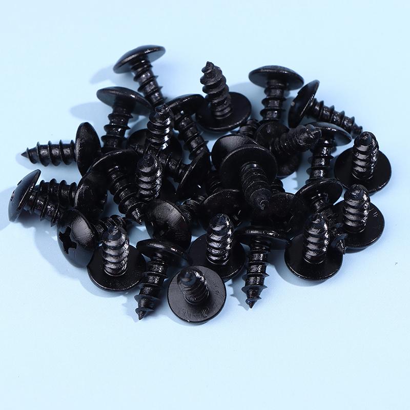 30Pcs/Pack M5*12Mm Universal Aluminum Alloy Motorcycle Cross Head Self Tapping Bolts Screws Nut Round Head Thread Diameter