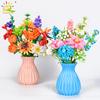 Non-Toxic Moc Flower Model Building Blocks 3D Bouquet Plants Sunflower Rose Bricks Kits Children Diy Educational Toys Home Decor