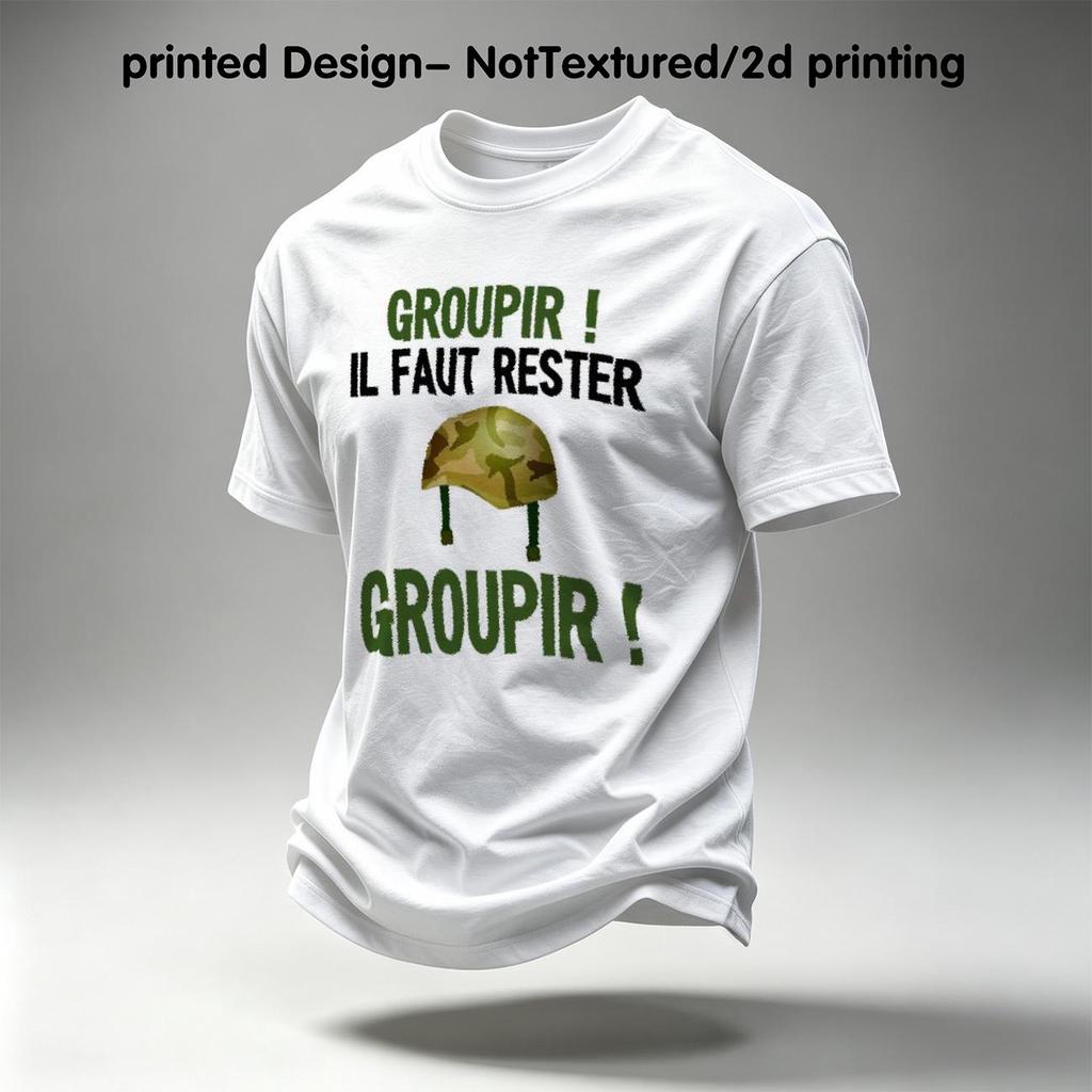 Men's T-Shirts - 2D Printed Fun Creative Design, Breathable Casual Tops for Daily Commute & Outing Wear