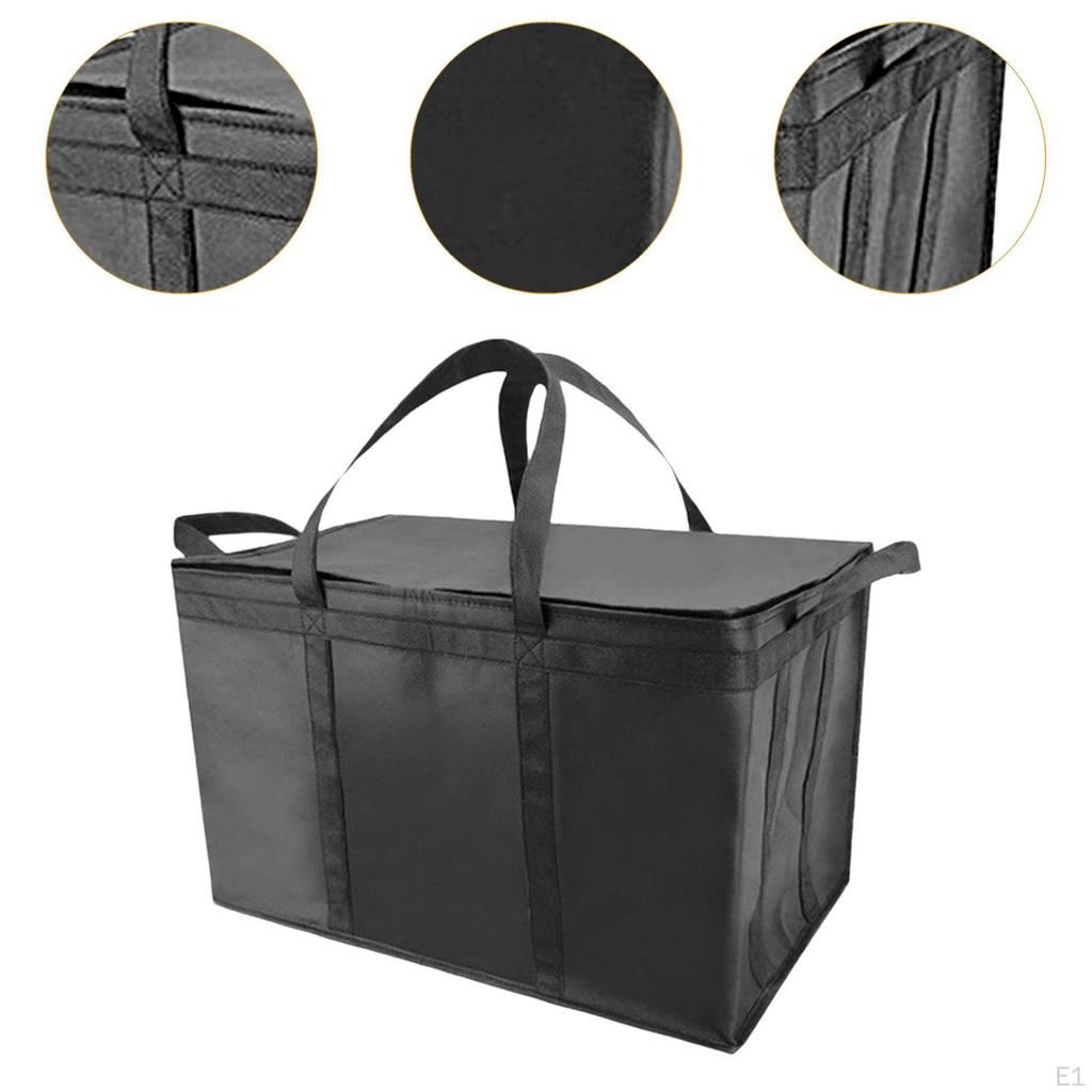 Insulated Delivery Bag Takeaway Handbag Food Warmer Tote Large Grocery for Parties