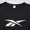 Reebok Simple Casual Sports Fitness Logo Comfortable Versatile Round Neck Short Sleeve T-Shirt Women T-Shirt Black GV5523
