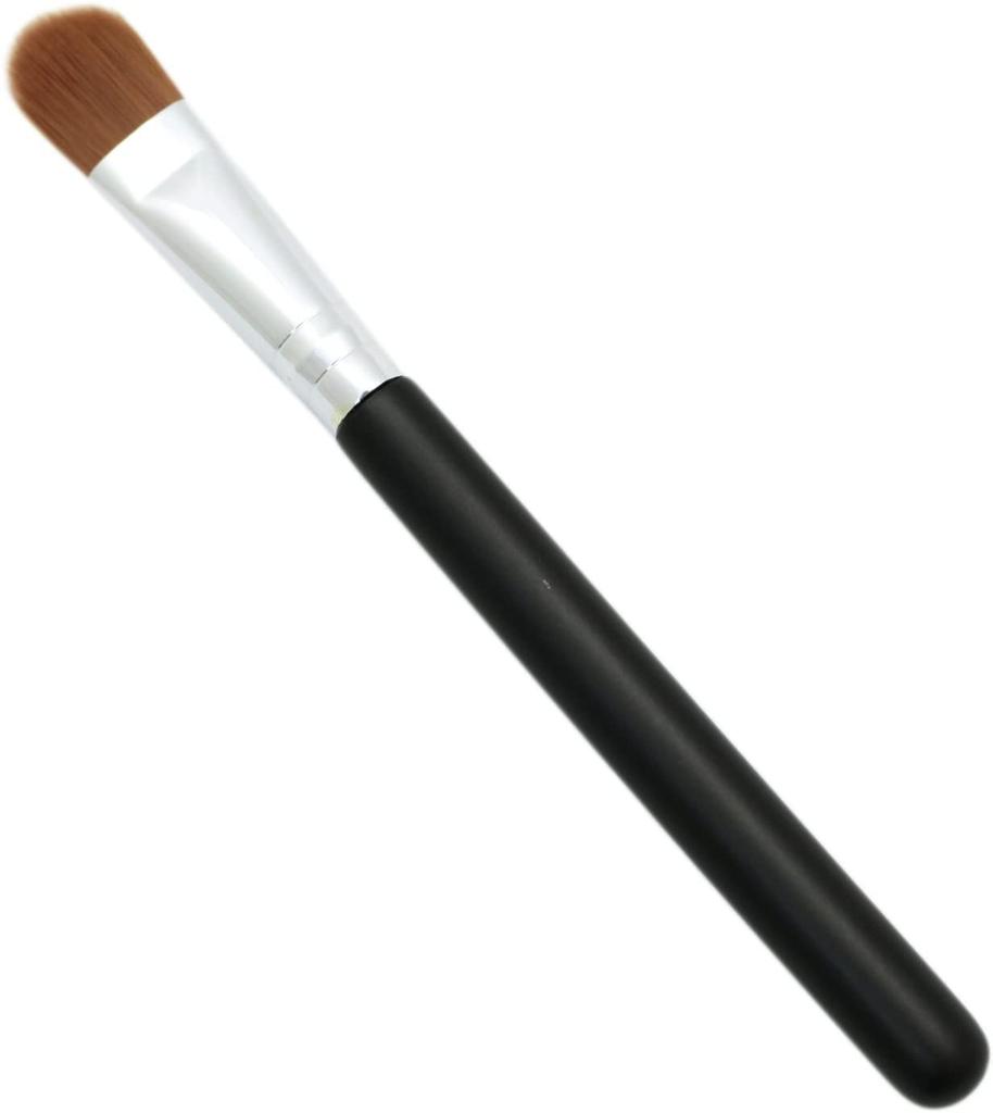 Shishida Seishindo Concealer Brush Black Synthetic Nylon PBT Wood Wand Makeup Brush for Concealer and Eyeshadow (MR-212)