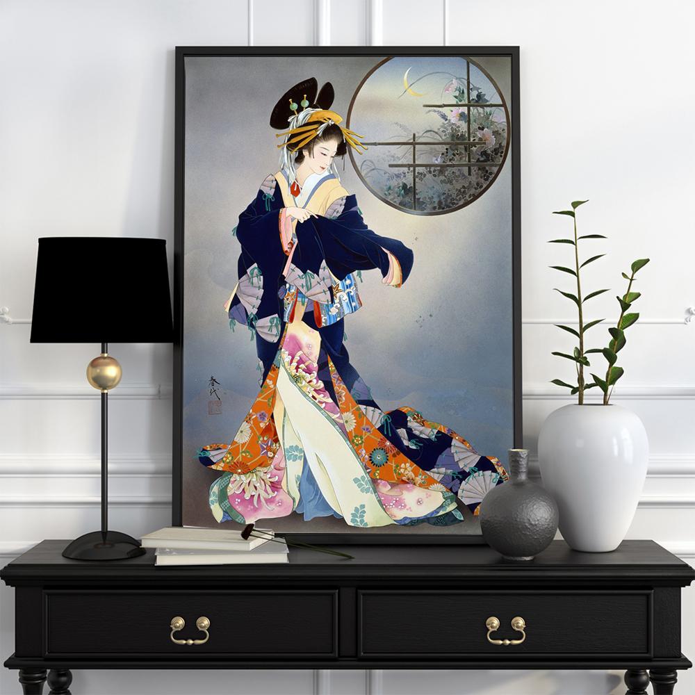 Japanese Haruyo Morita Vintage Poster Flowers Geisha Wall Art Decor Canvas Prints Modern Livingroom Aisle Paintings No Frame