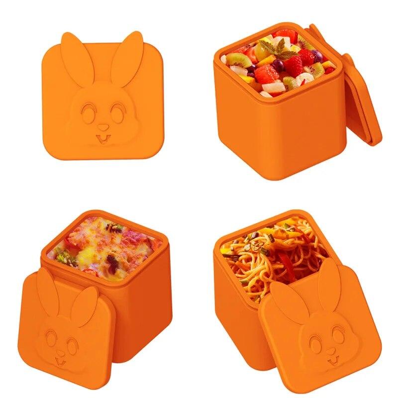 Antihaft-Silikon-Lunchbox für Kinder, Soßenbehälter mit Deckel, Lunchbox, kleines Zubehör, Eiswürfelschale
