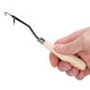 2pcs Yarn Cutter Latch Hook Tool Wooden Handle Thread Cutter Set Rug Hooking Kit  For Beginners