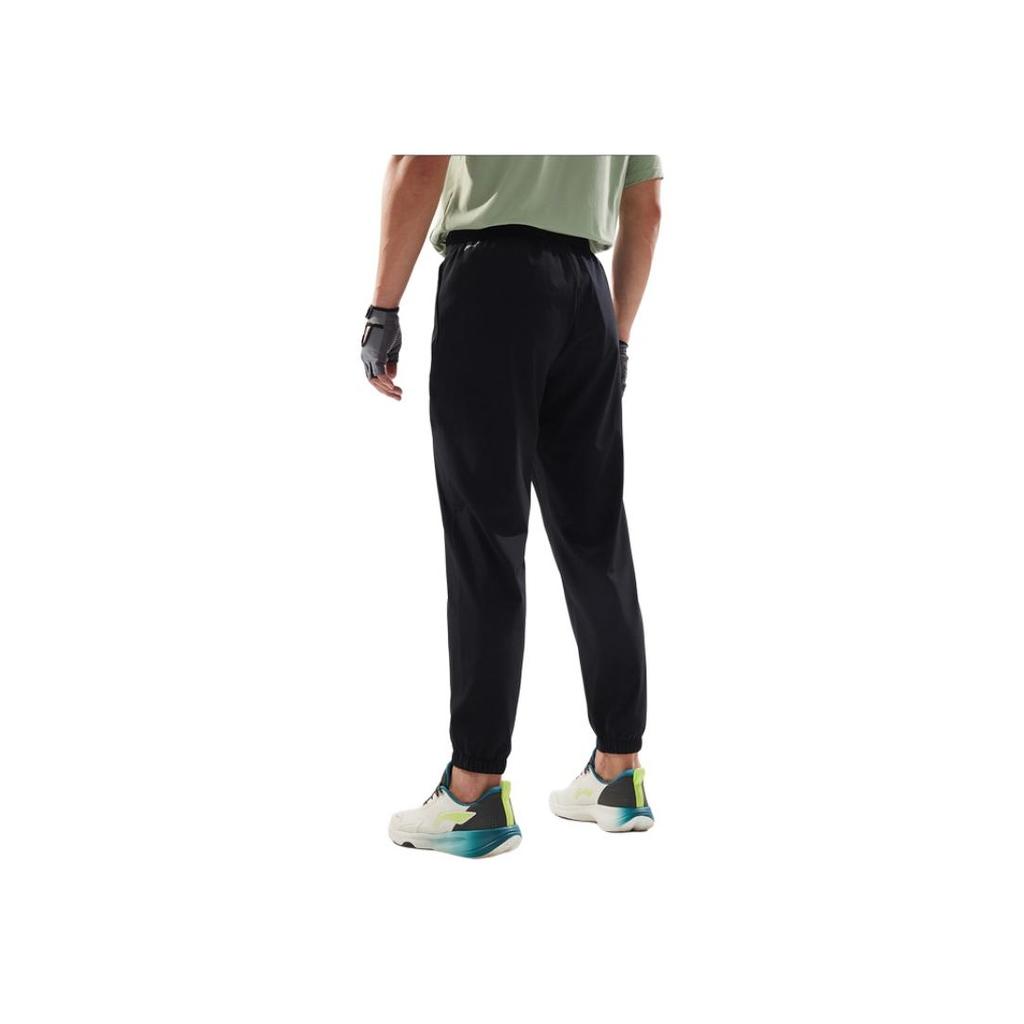 Li Ning Fitness Series Casual Comfortable Versatile Quick-Dry Sports Long Pants Men bottoms Black AYKV135-2