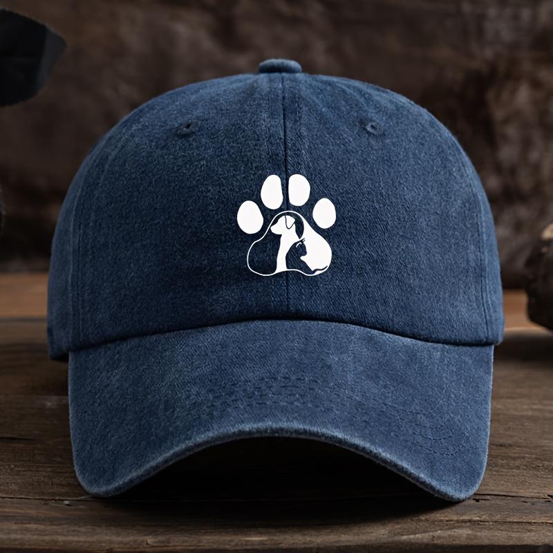 Men's Fun Dog Claw Cat Printed Baseball Hat, Fashionable and Versatile Duck billed Hat