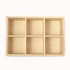 Wood Tea Bag Storage Organizer Container Box Stackable, 6 Compartments Wooden Holder Desktop Pen Holder Office Organizer