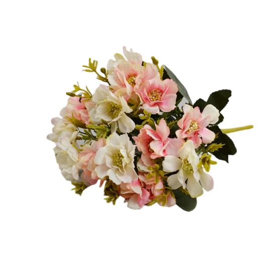 Fake Flower Useful Anti-fade Clear Texture Simulation Flower DIY Bridal Bouquet 6 Forks Artificial Cherry Blossom Artificial Flower