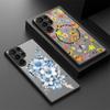 Thin Ring Magnetic Phone Case For Samsung Galaxy S26 Ultra S25 FE S24 S23 S22 Plus S21 FE Flowers Leaves Print Hybrid TPU+PC Matte Cover