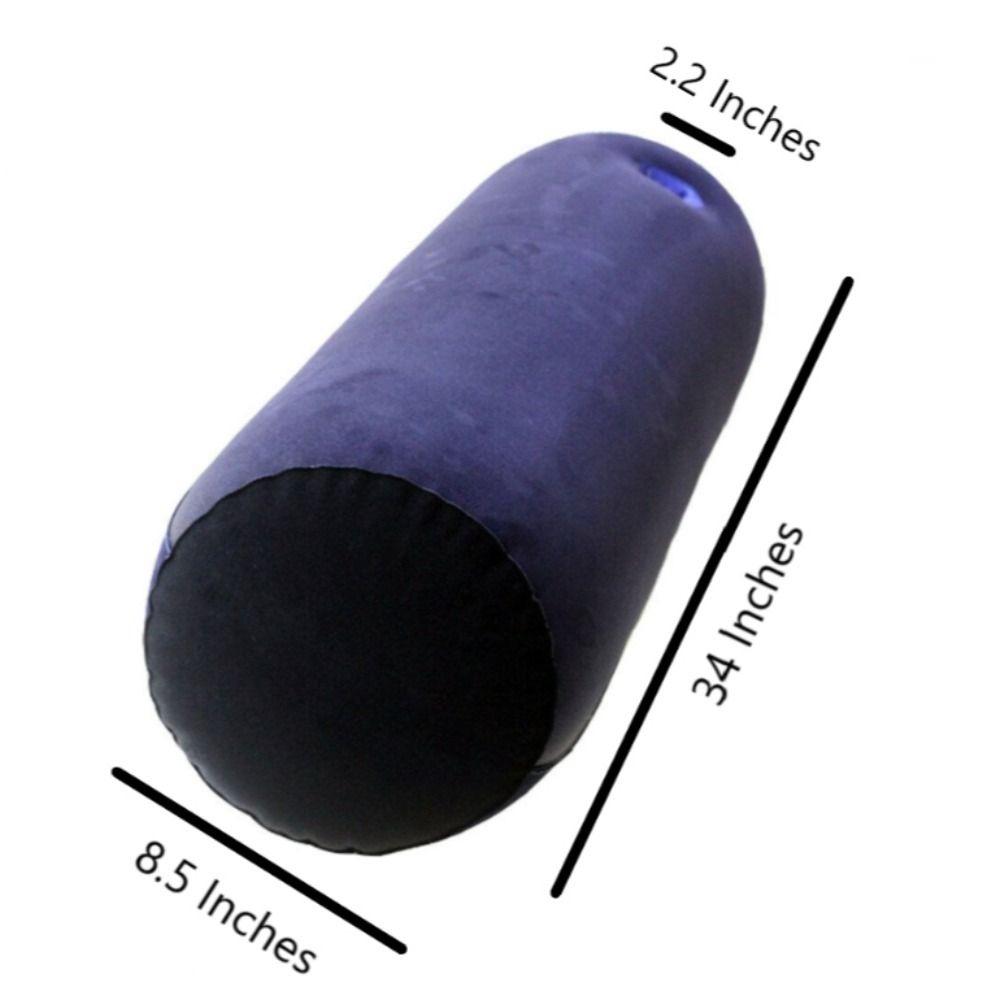 New PVC Flocking Silicone Pillow Triangle Cylinder Wedge Inflatable Magic Cushion Blue+Black Soft Triangle Pad Home