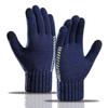 Touchscreen Knitted Woolen Gloves Thickened Full Finger Gloves Autumn Men Knitted Gloves  Women