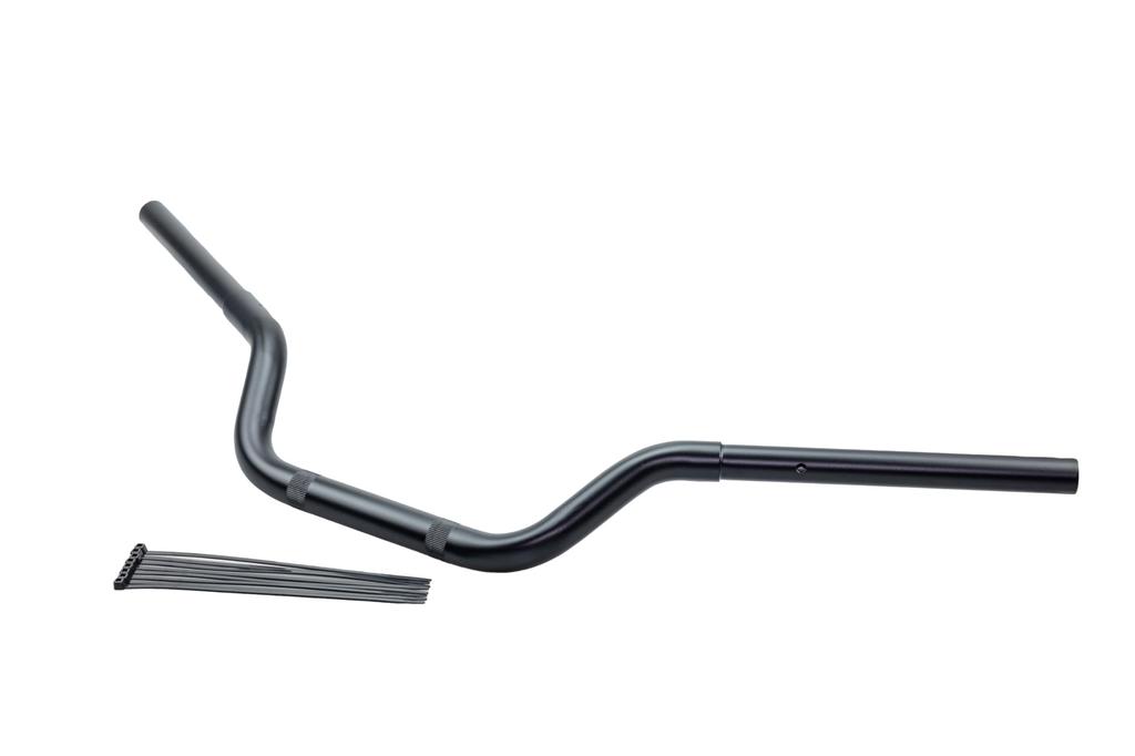 Kijima Handlebars for Honda Rebel DCT 20mm 30mm matte part number 1100/T (25y-) back, up, steel, black, 204-3399.