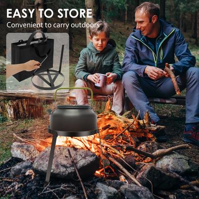 Trípode para Fogata para Cocinar, Soporte de Fuego al Aire Libre, Trípode de Hierro Fundido Portátil para Camping al Aire Libre, Utensilios de Cocina para Camping, Equipo de Cocina para Camping