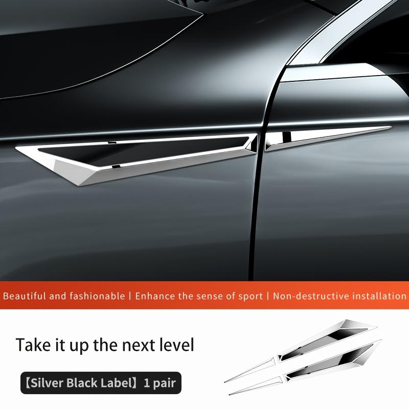Car Emblems 2pcs Stainless Steel Car Side Conversion Stickers Car Mudguards with Adhesive Backing Universal Car Decals Creative And Cool Car Decals