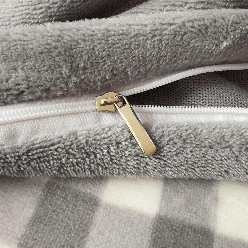 Velvet Duvet Cover Solid Color Quilt Cover Skin-friendly Bedding for Winter Comforter Cover Soft Bed Cover