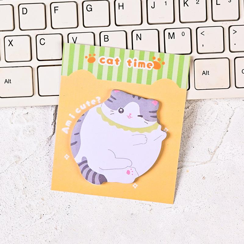 Kawaii Cat Sticky Notes - Cute Memo Pad and Bookmark for School and Office