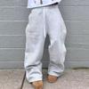 Loose Fit Sweatpants with Drawstring Waist and Side Stripe for Men and Women Casual Sportswear Trousers