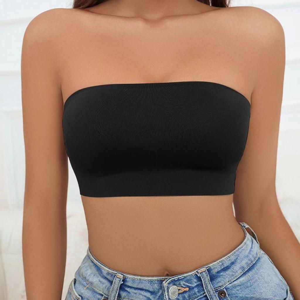 Plus Size Wireless Seamless Push-Up Bandeau for Women In Ice Silk