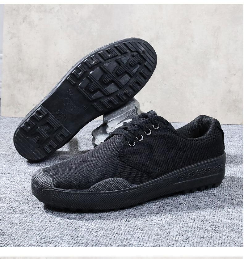 Jiefang Shoes Men's Wear-resistant Labor Canvas Labor Insurance Shoes Military Training Shoes Non-slip Deodorant Rubber Shoes Camouflage Shoes