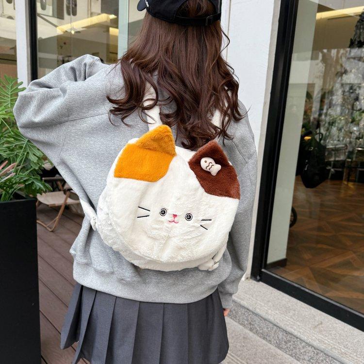 Schoolbag bear cartoon backpack cute girl college student backpack doll bag pain bag doll plush mini schoolbag
