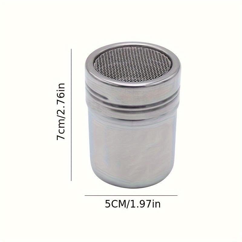 Stainless Steel Powdered Sugar Shaker Fine Mesh Duster For Cocoa Cinnamon Coffee Easy Clean Metal Spice Dispenser For Home Restaurant Cafe Use
