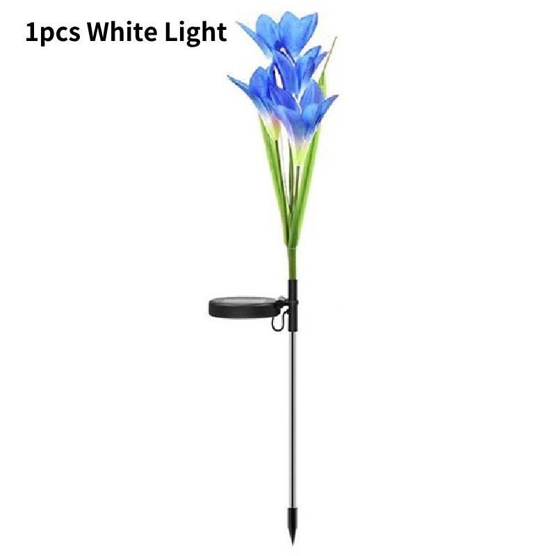 Outdoor Simulation Lily Waterproof Led Solar Light Lawn Lights Garden Decoration