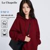 La Chapelle Women's Solid Color Loose Fit Hoodie
