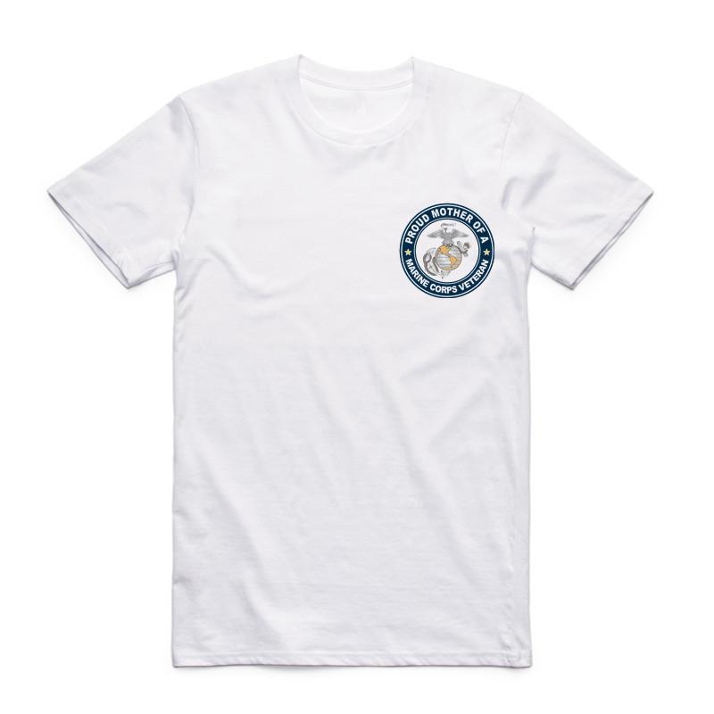2026 Uomo Stampa USMC Moda Maglietta Bianca Estate Casual Maniche Corte Girocollo Maglietta Corpo dei Marines degli Stati Uniti Uomo Camisetas