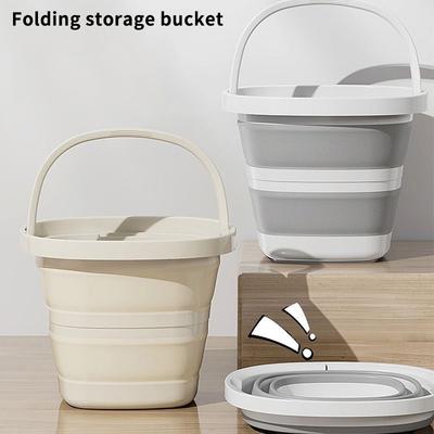 Faltbarer Eimer Faltbarer Wassereimer Plastik Reiseeimer mit Griff Outdoor Camping Haushaltswaren