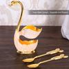 7pcs Zinc Alloy Coffee Spoon Set Gold Tea Spoon Set Dessert Spoons Spoon Fork Set  For Fruit