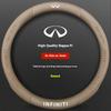 Infiniti Q50 Q60S Q70 QX30 QX50 QX55 QX56 QX60 QX70 QX8 JX35 EX25 FX35 G37 M35 ESQ Car Carbon Fiber Leather Steering Wheel Cover BB3