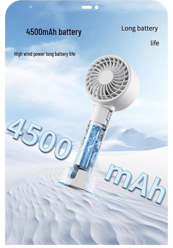Hot Ice F602 Rotating Head USB Handheld Fan with 100 Speeds & Smart Digital Display