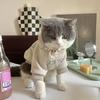 Pet clothes foreign style spring and autumn clothing pet dog dog cat blue cat puppet foreign style clothes cute thin velvet cat