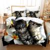 Liebliches Haustier Katze Tier Lustig Bequem Bettbezug Decke Kissenbezug Bettwäsche Set Kinder Schlafzimmer Dekoration Heimtextilien