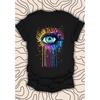 Dripping Eye TShirt Vibrant Graphic Tee Unique Artistic Design Unisex Men Women Shirt Creative Design Fashion Hip Hop Streetwear