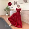 Off-Shoulder One-Neck Cotton Silk Dress Children's Summer Dress Bohemian Island Vacation Dress Travel Beach Dress
