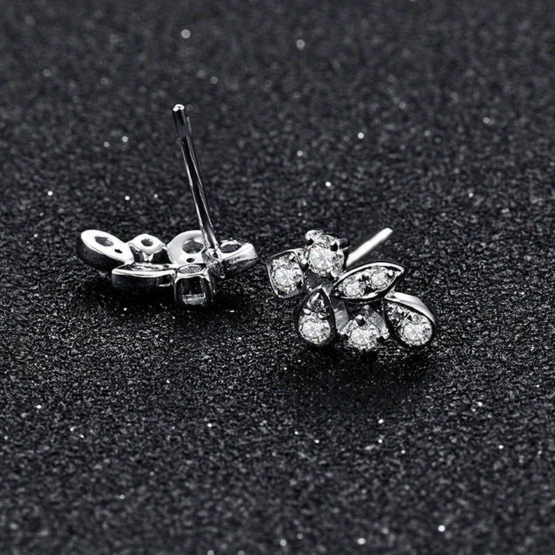 1 Pair of Stylish Flower Earrings with Elegant and Sweet Flower Geometric Accessories Set with Synthetic Zircon, Suitable for Daily Wear
